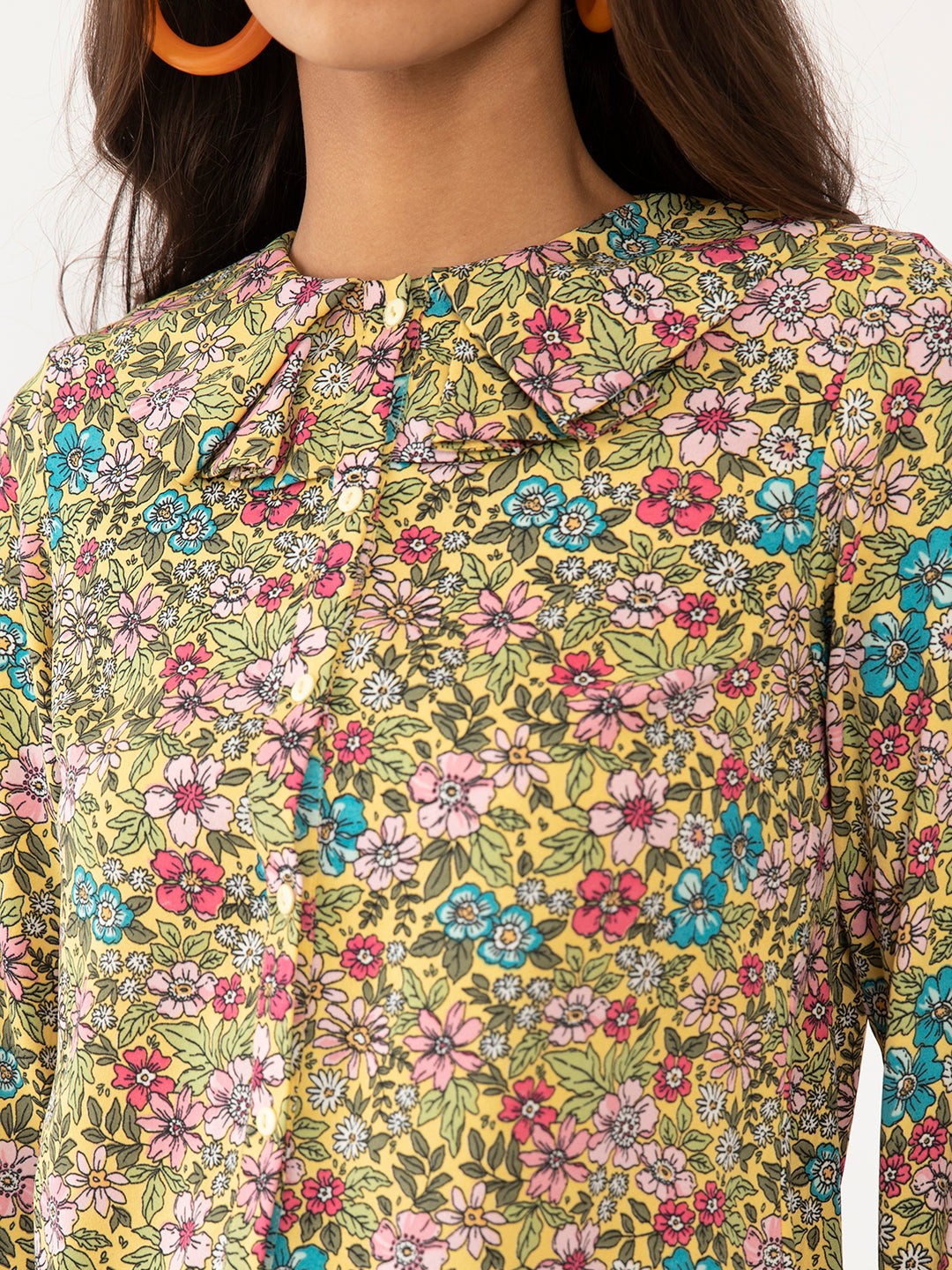 Multi Colored Floral Print Top