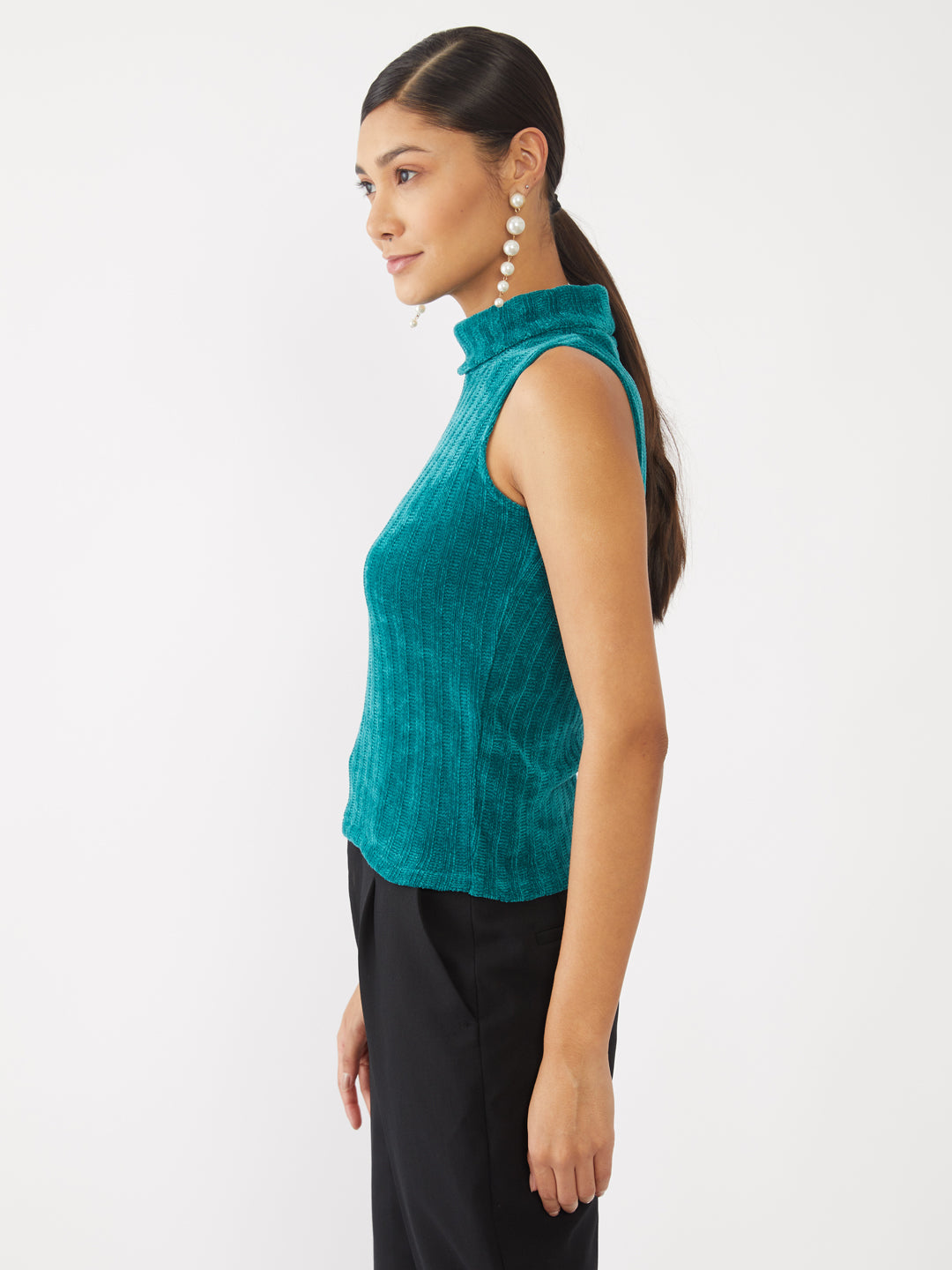 Green Textured Top