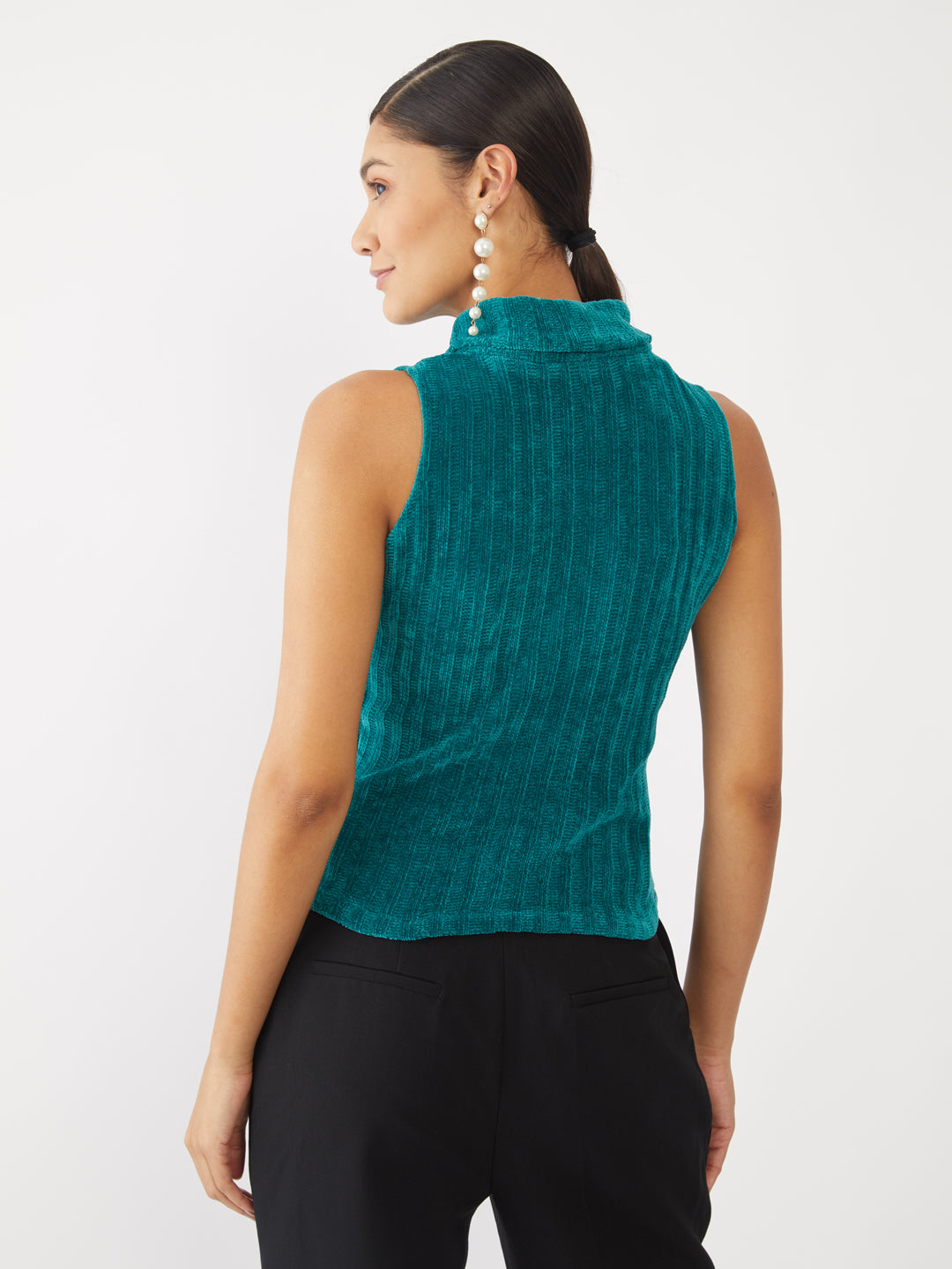 Green Textured Top