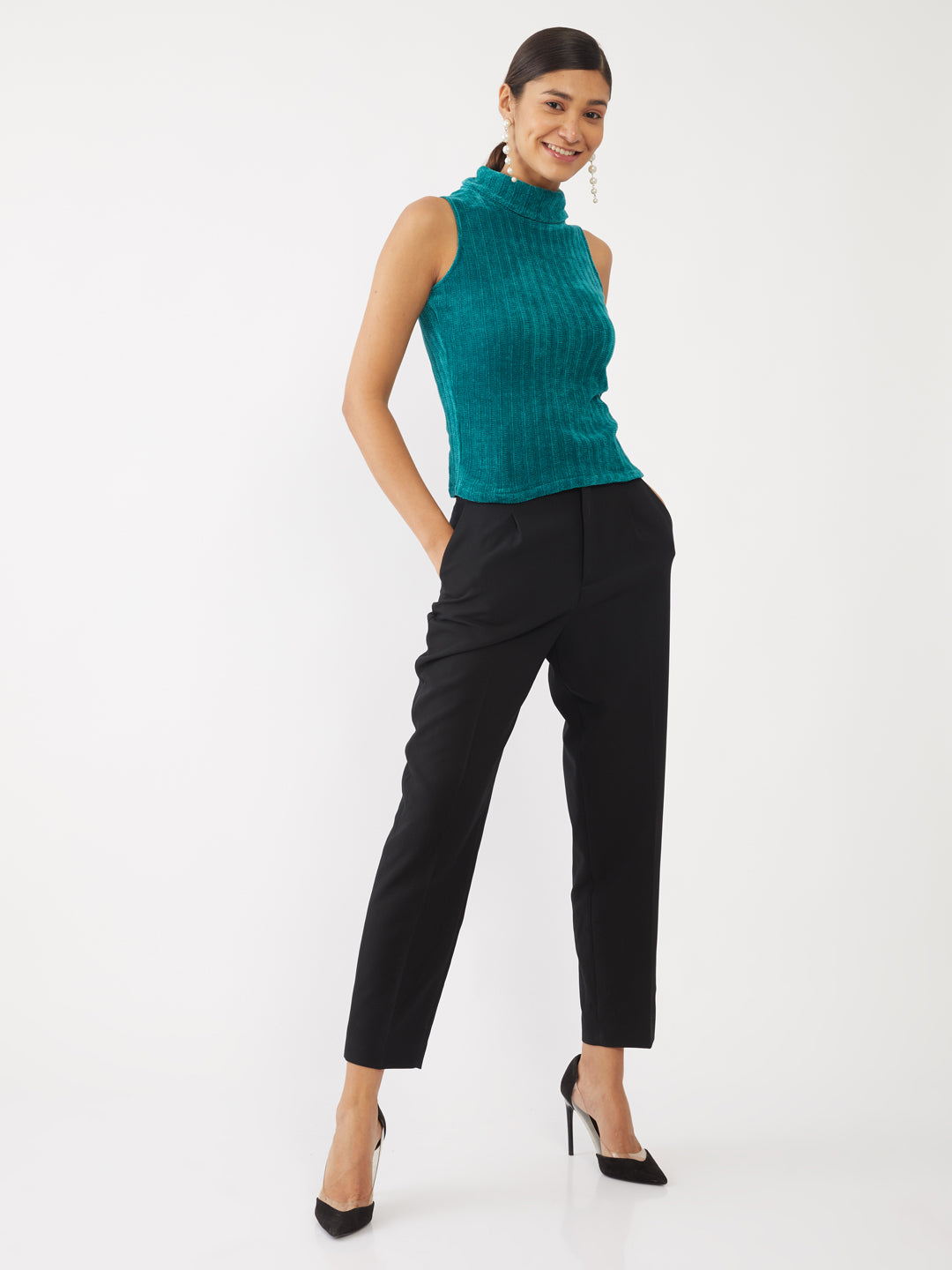 Green Textured Top