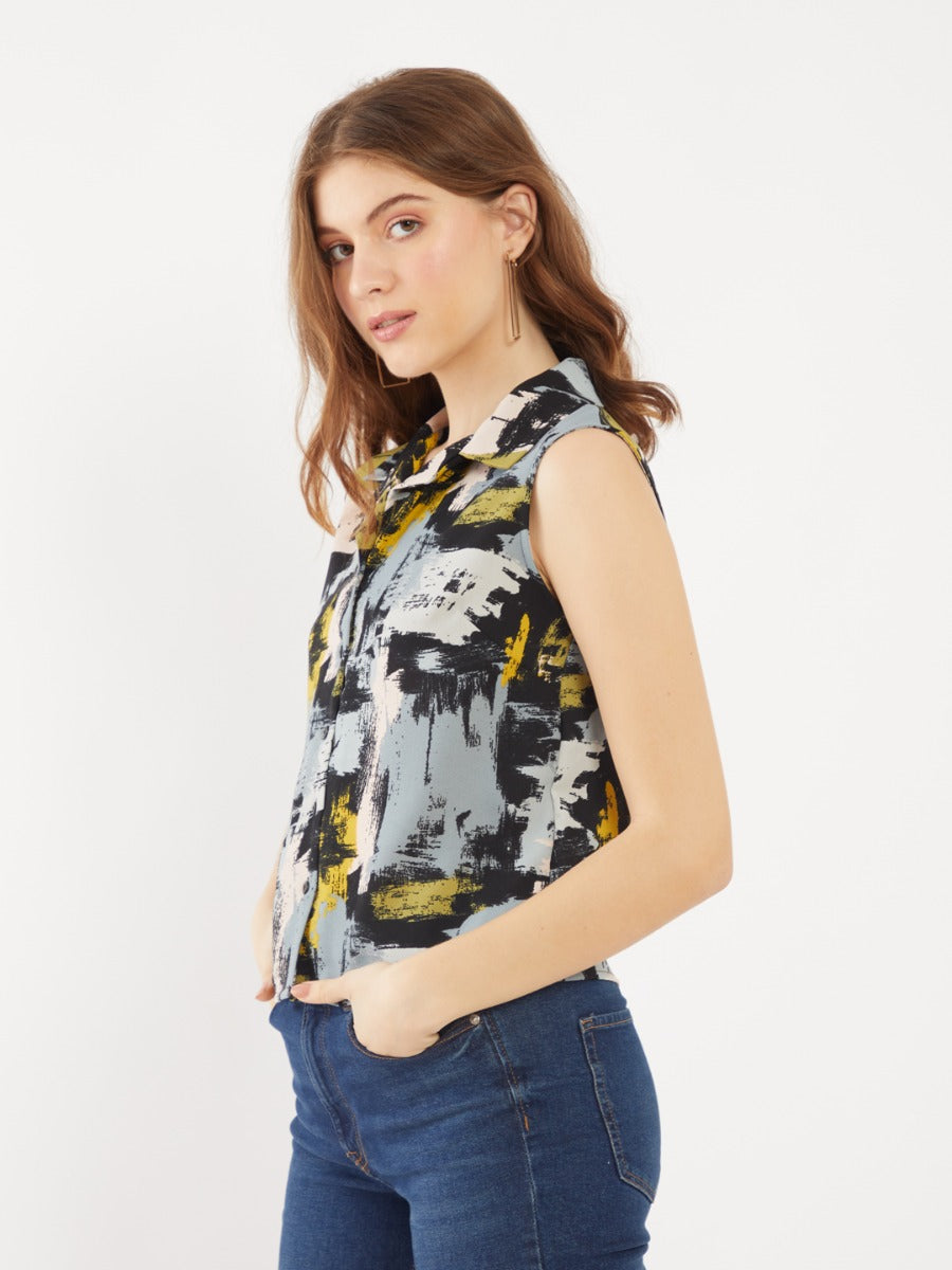 Multicolored Printed Top