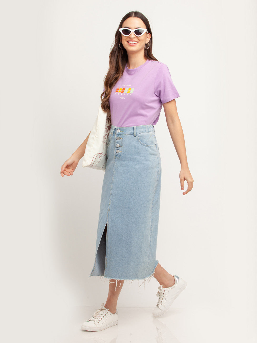 Purple Printed T-Shirt