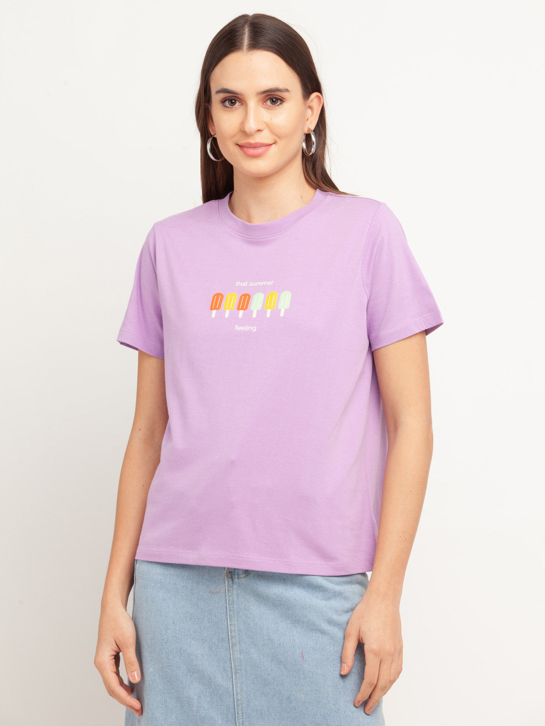 Purple Printed T-Shirt
