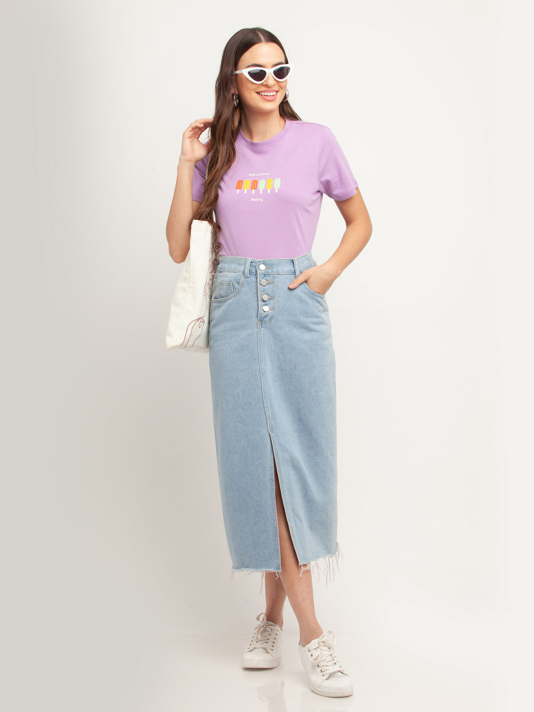 Purple Printed T-Shirt
