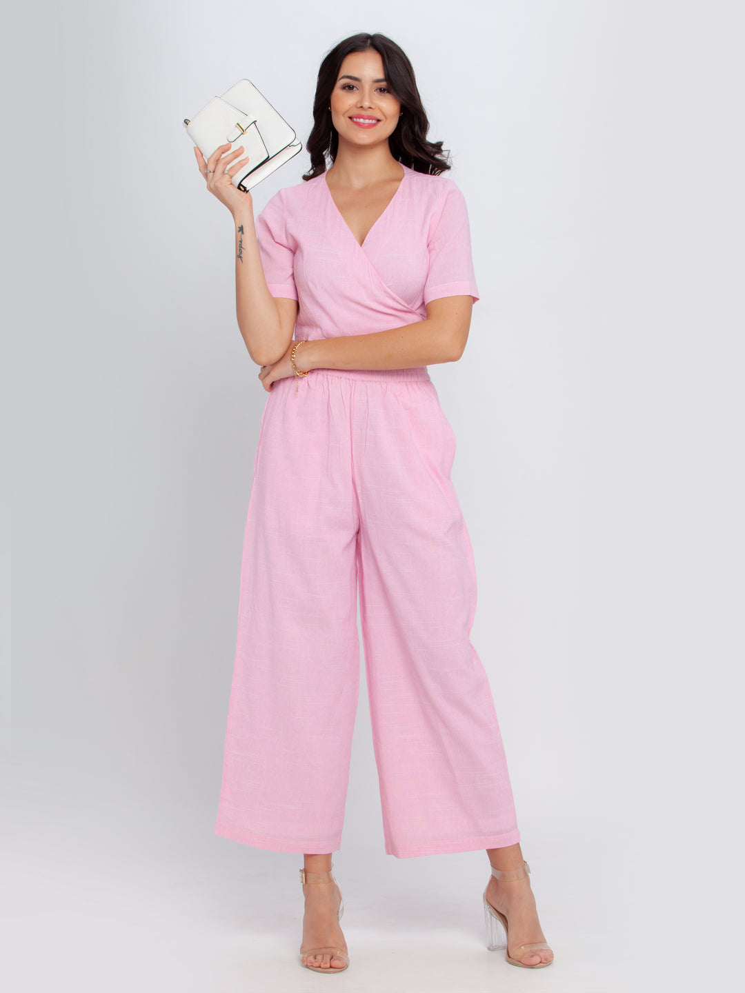 Women Front Tie-Up Top - wtp02pnk main image 0