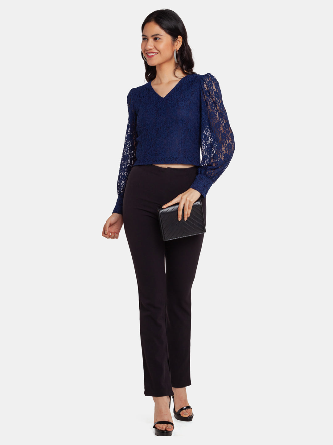 Blue Lace Top