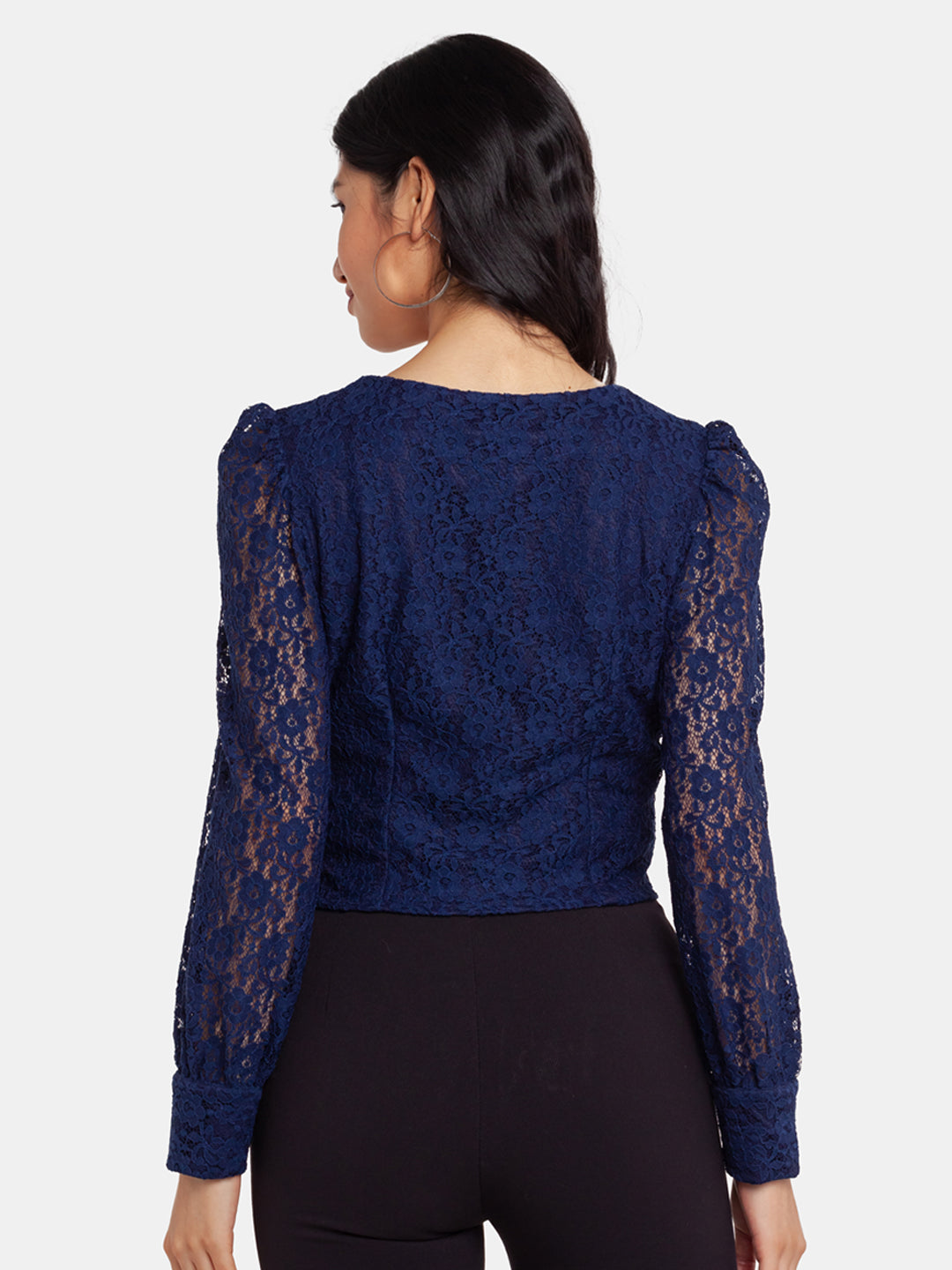 Blue Lace Top