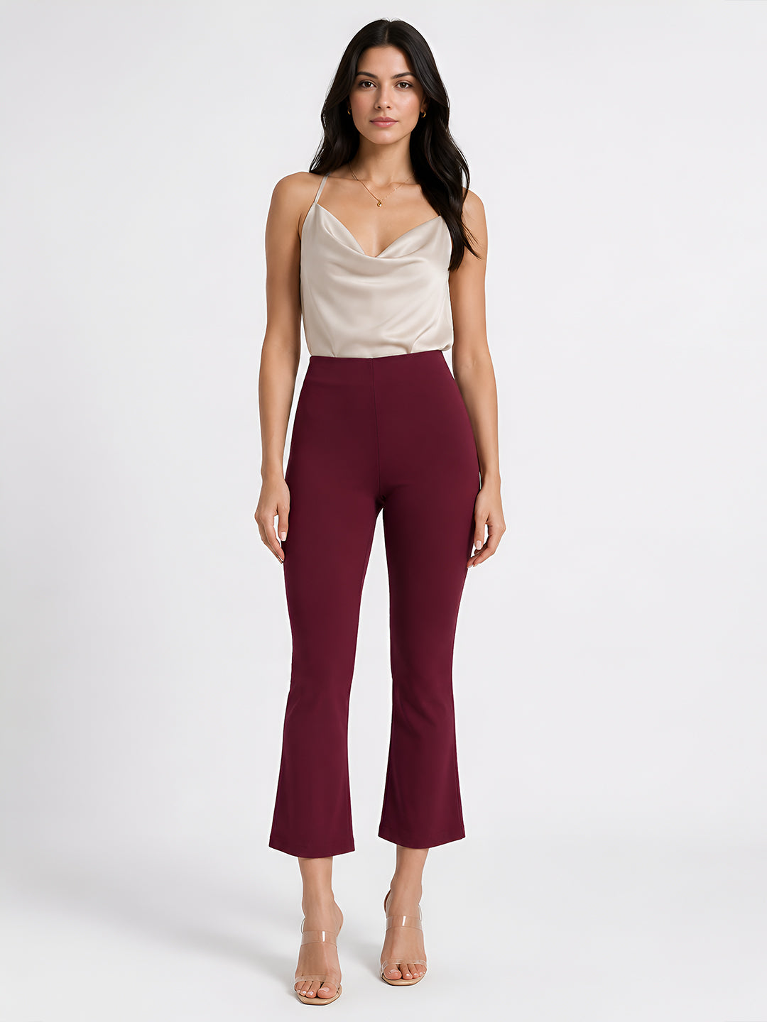 WINE Solid Fitted  trouser