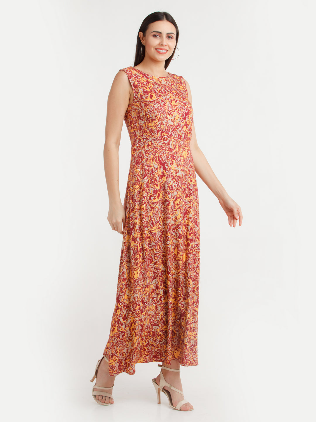 Multi Color Printed Maxi Dress