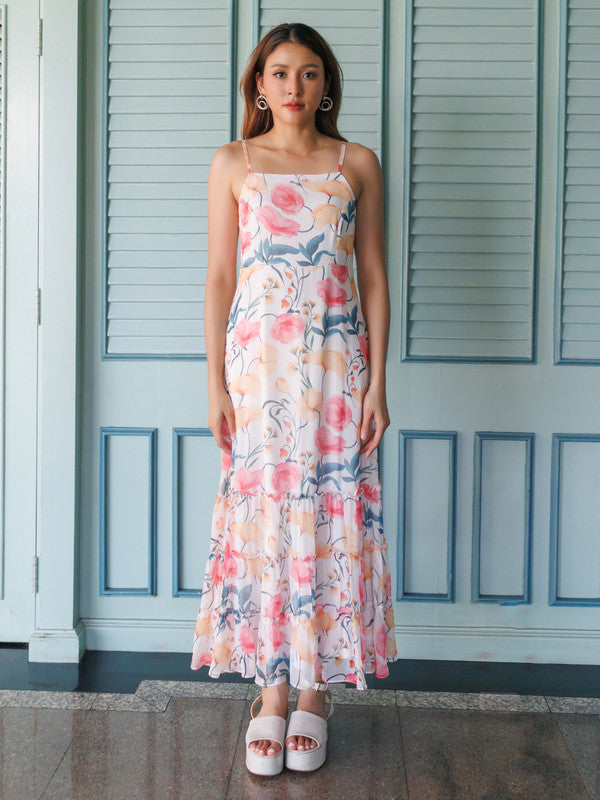 Off-White-Floral-Print-Flared-Maxi-Dress-2