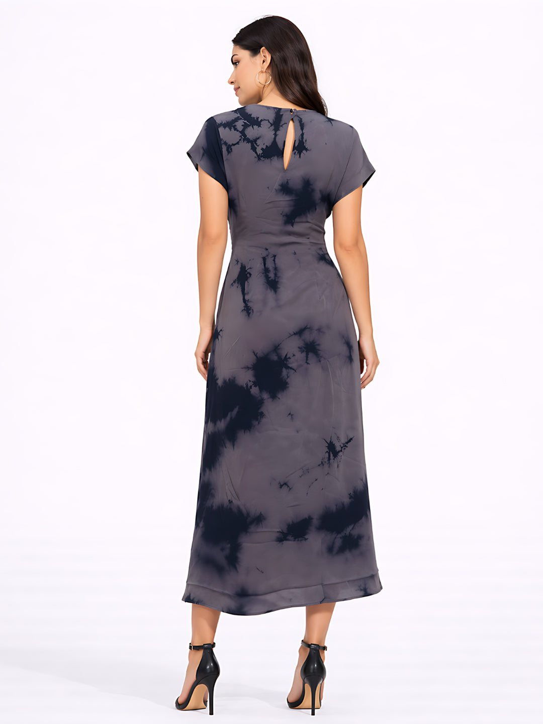 Zink London Women's BLACK Abstract Maxi Dress