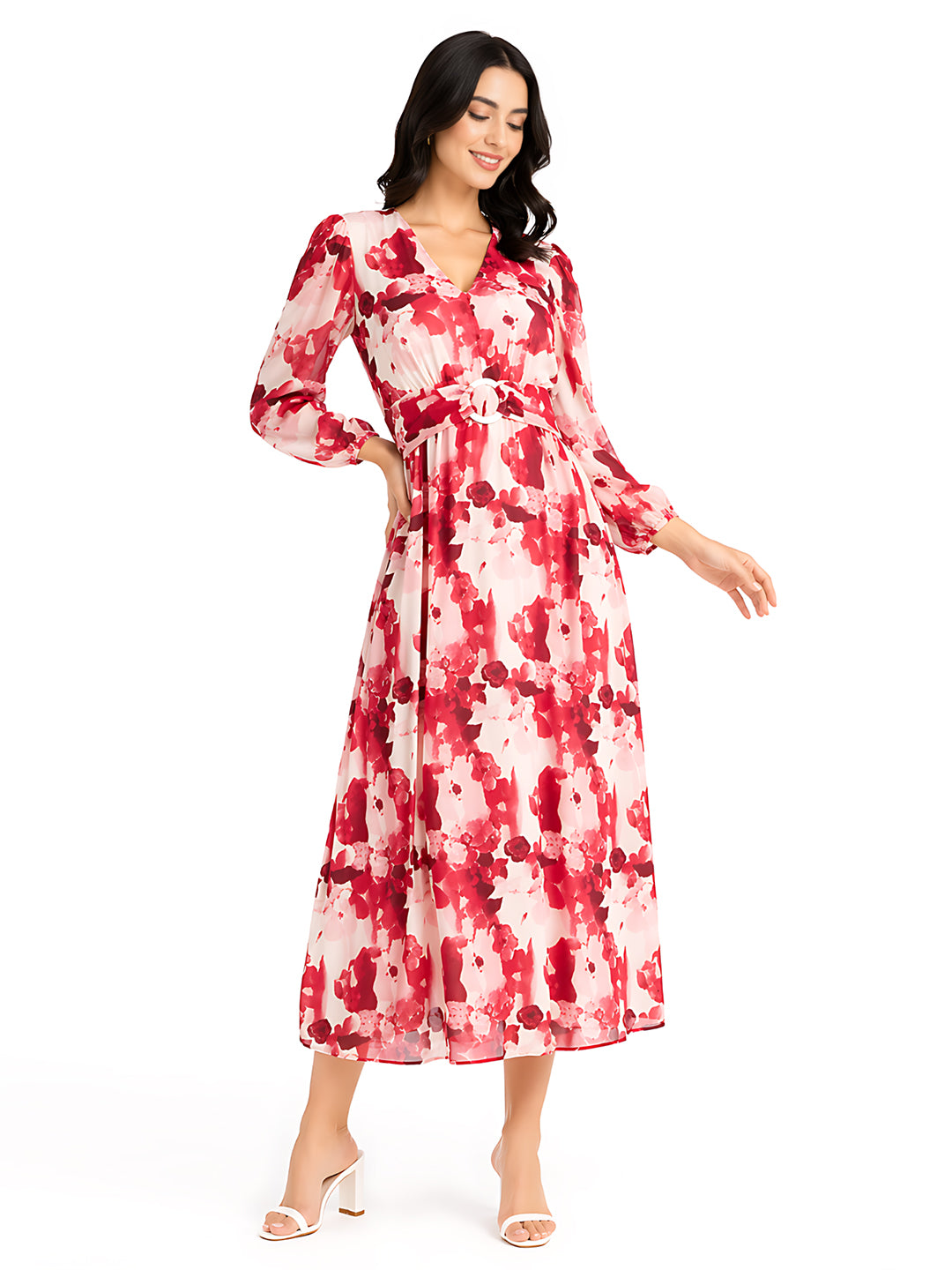 Zink London Women's Multi Floral Maxi Dress