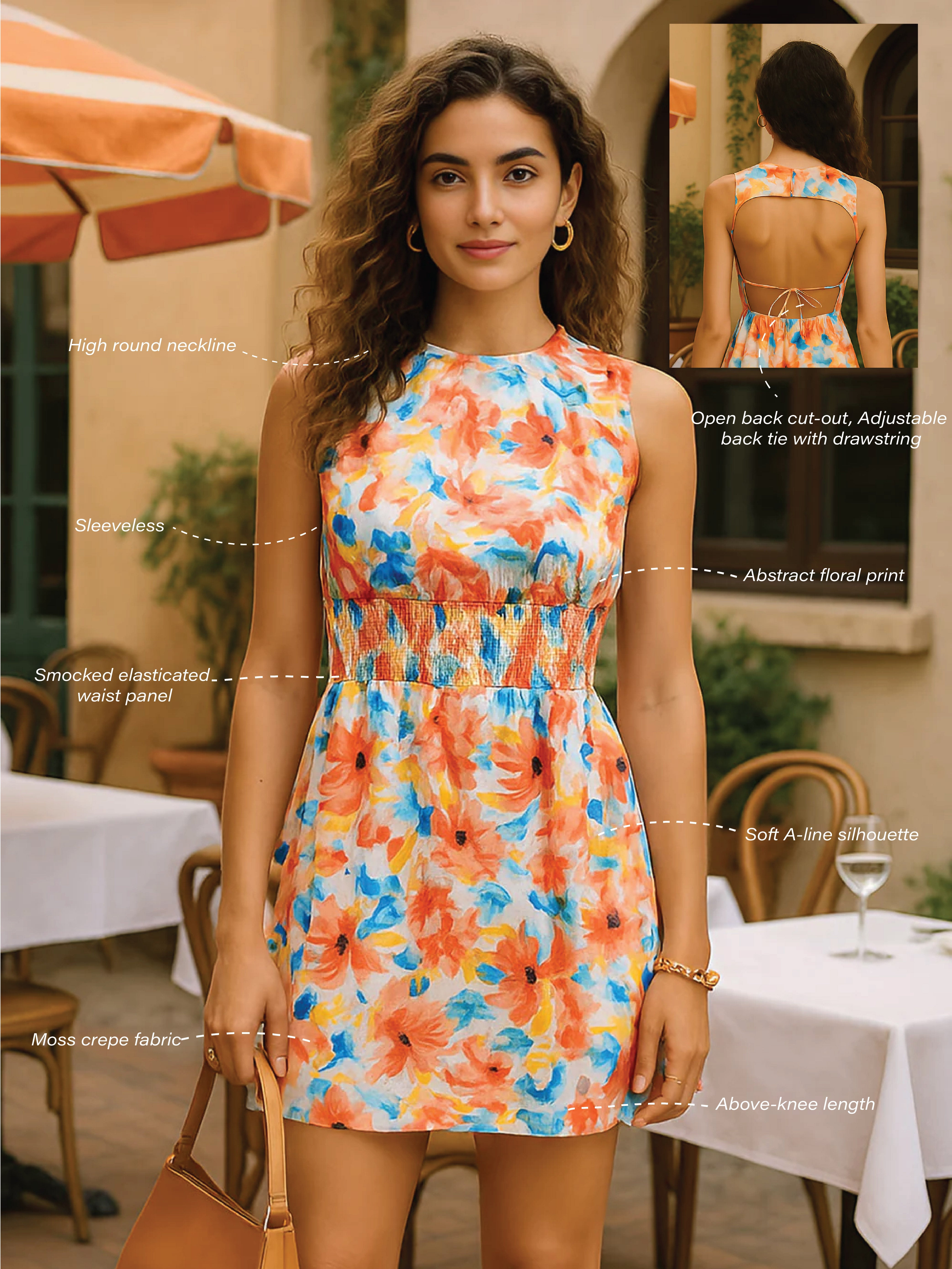 Multi Textured Sleeveless Dress