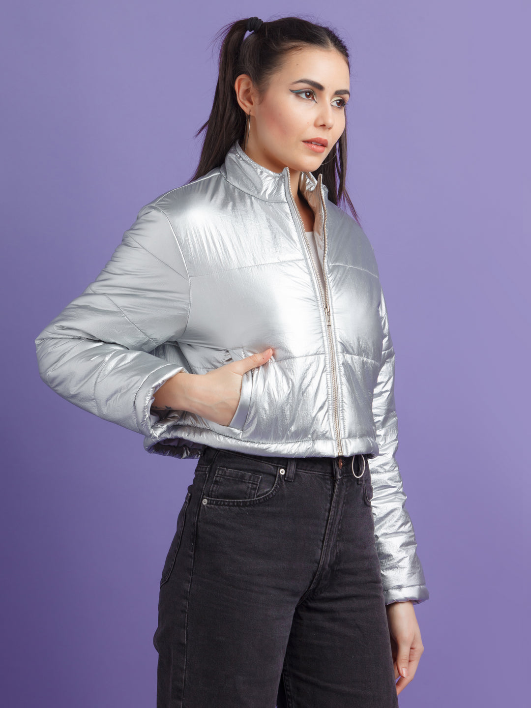 Silver Solid Jacket