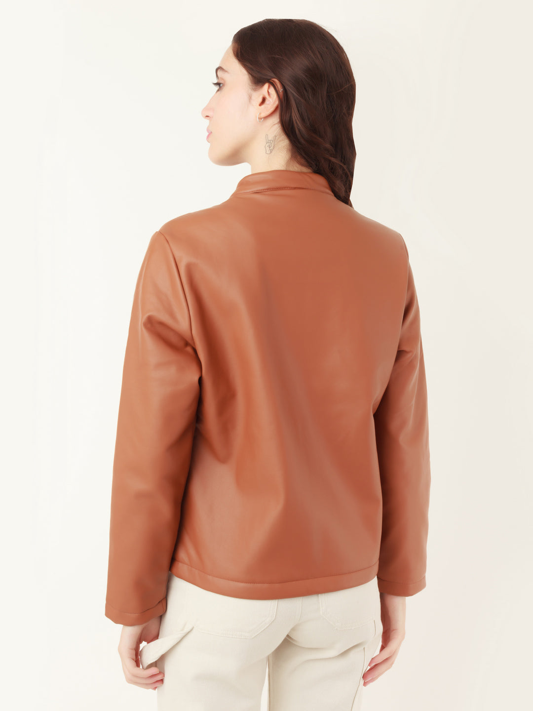 Tan Solid Jacket