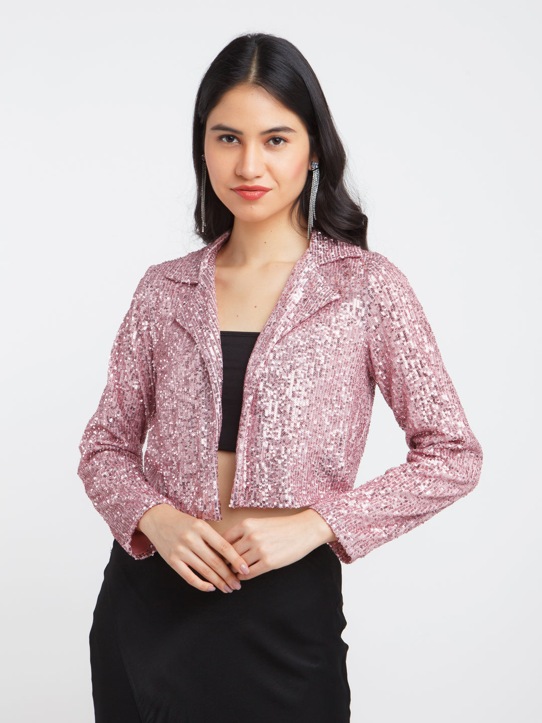 Pink Solid Blazer