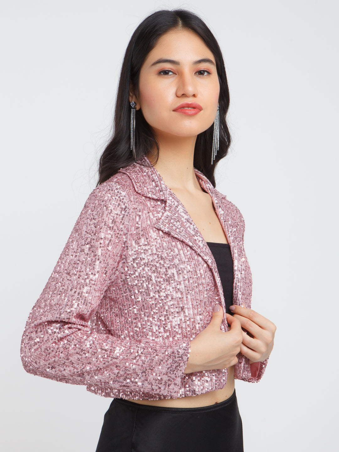 Pink Solid Blazer