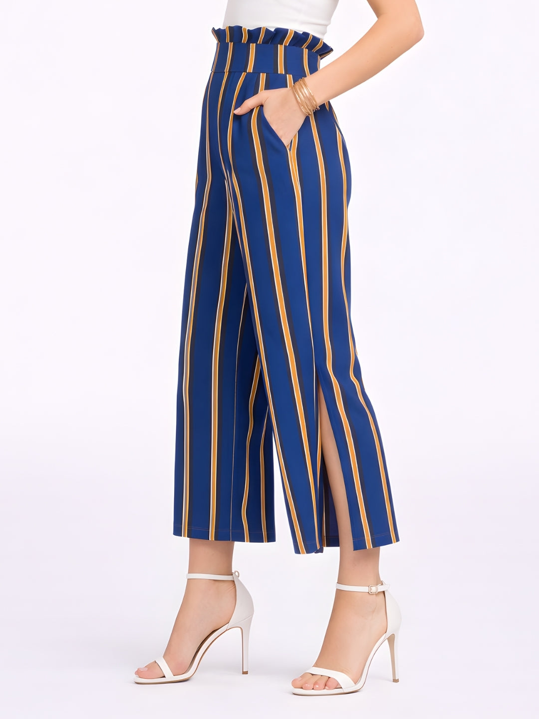 Blue Stripes Elasticated Palazzo