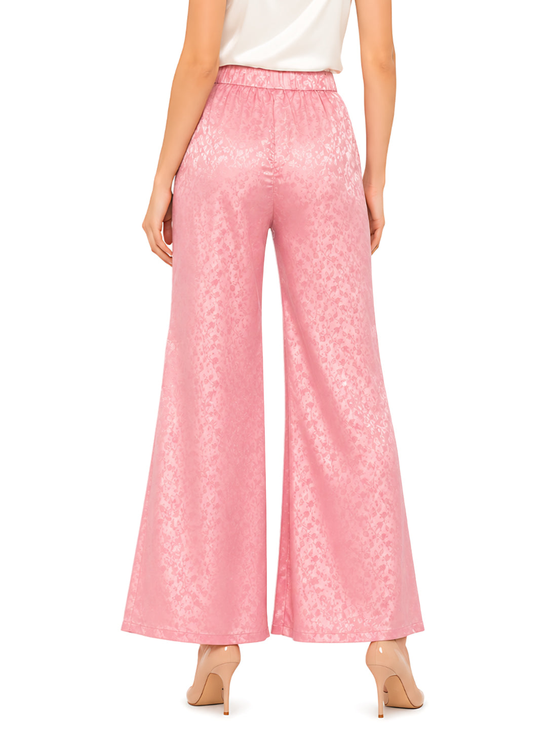 Pink Self Design Palazzo