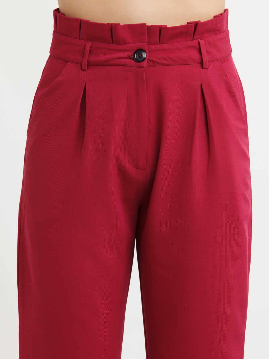 Maroon Solid Trouser