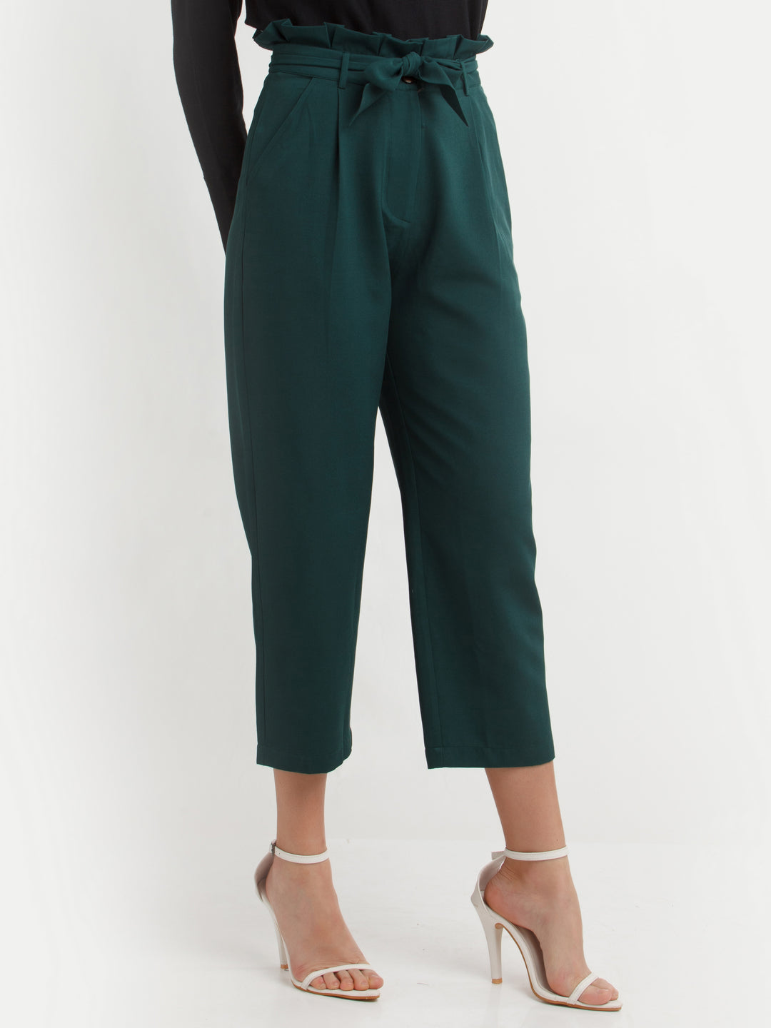 Green Solid Trouser