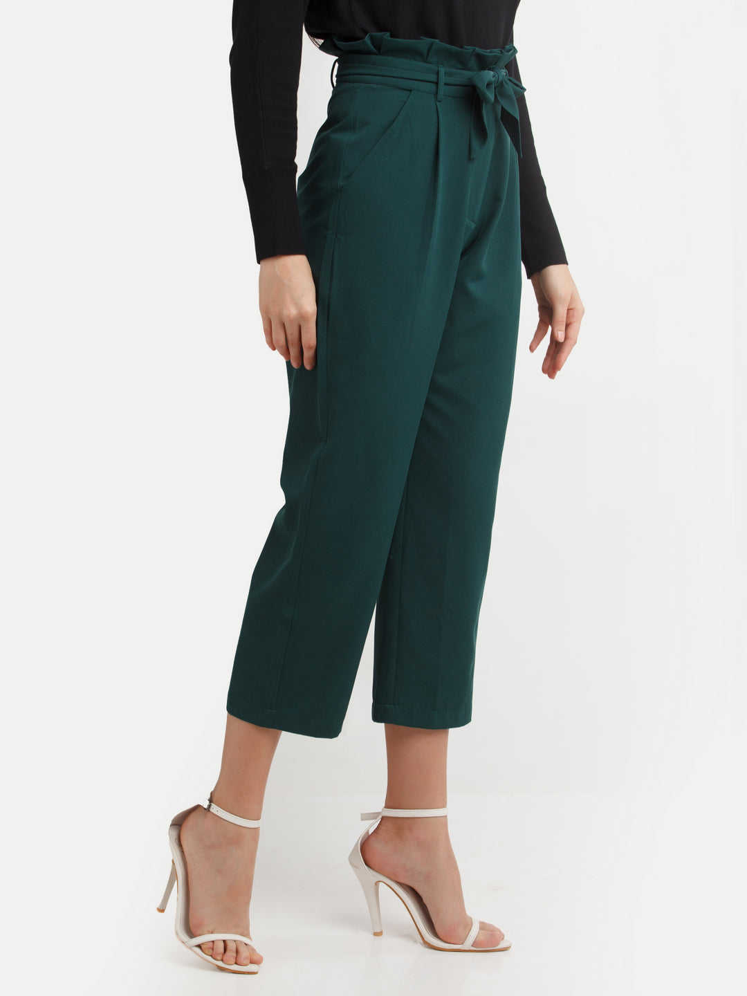 Green Solid Trouser