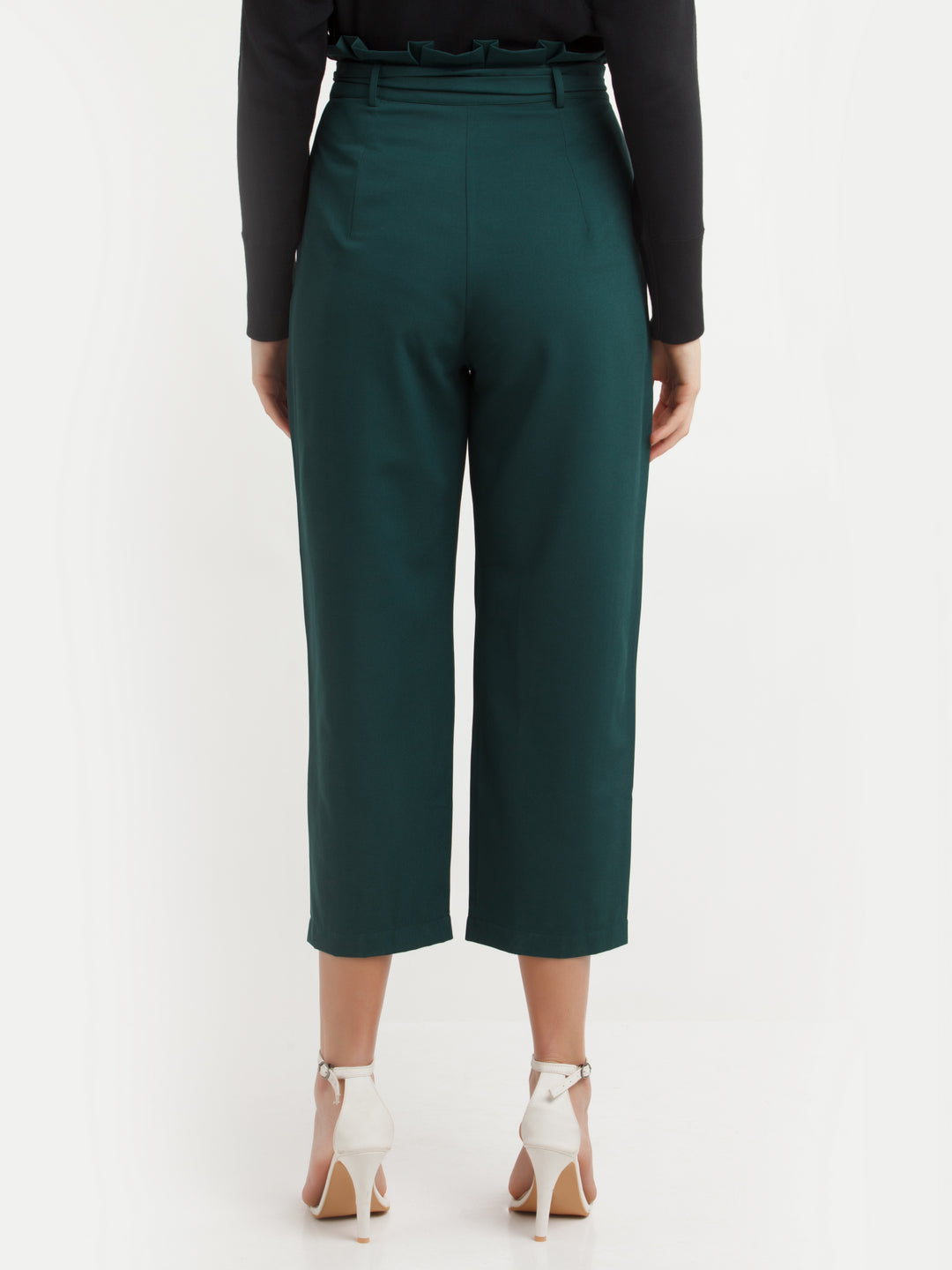 Green Solid Trouser