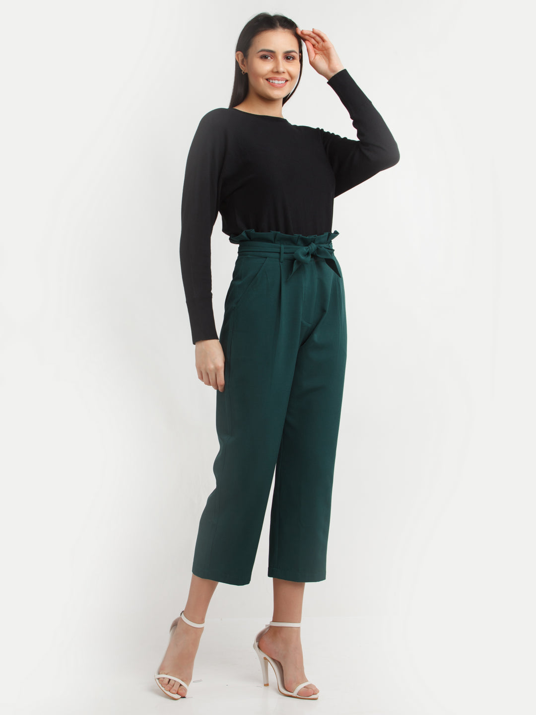 Green Solid Trouser