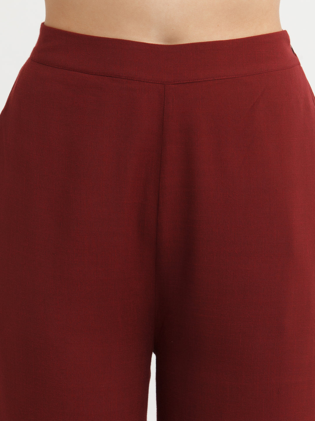 Maroon Solid Trouser