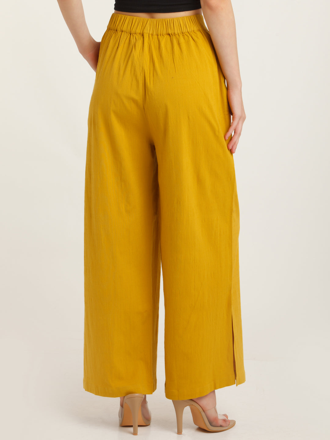 Yellow Solid Trouser