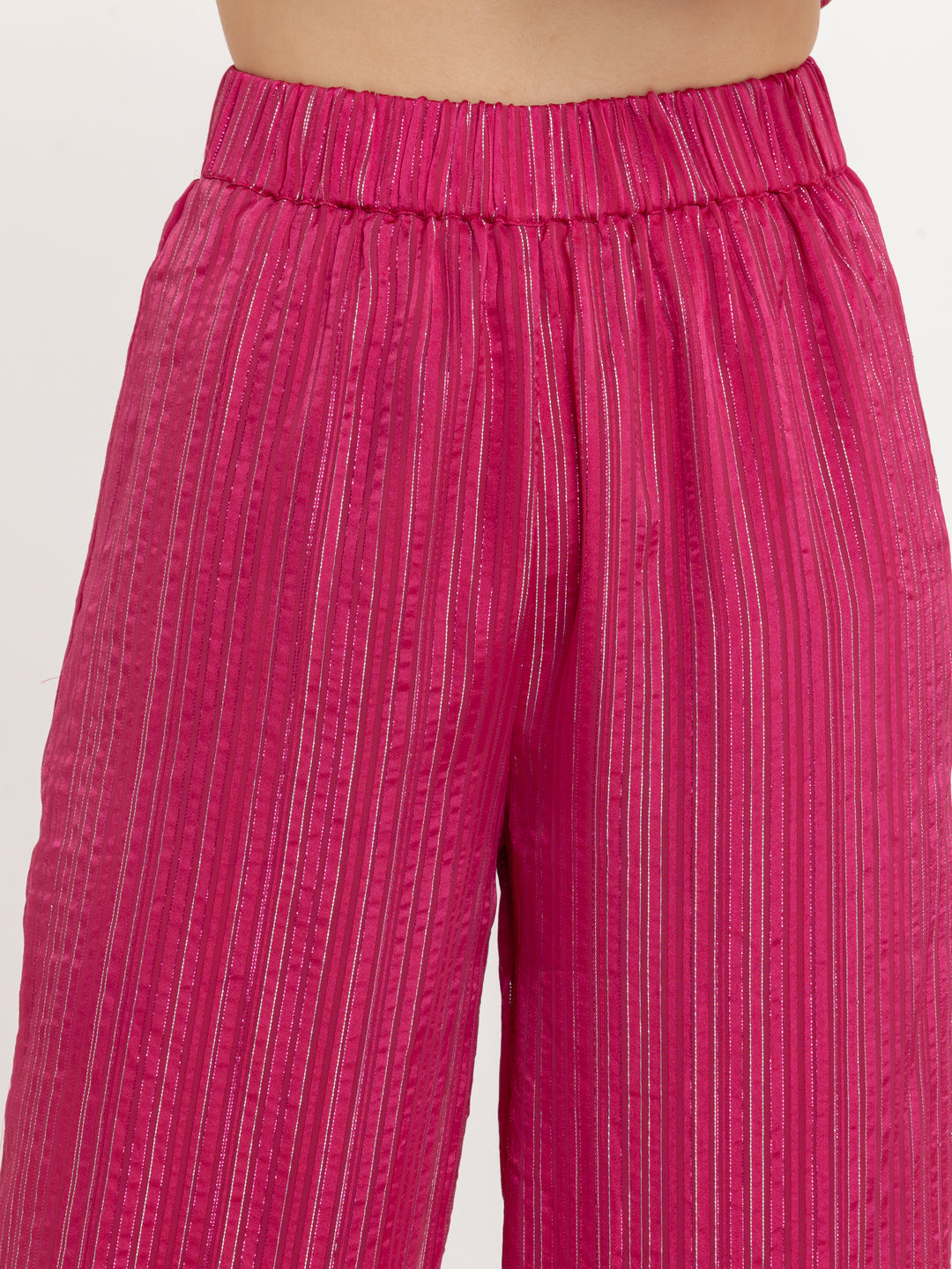 Pink Shimmer Elasticated Trouser