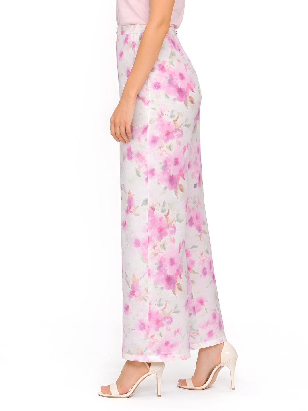 White Printed Regular Palazzo