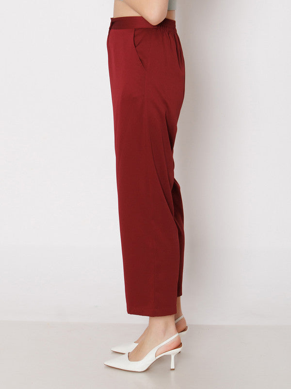 Maroon-Solid-Straight-Trouser-3