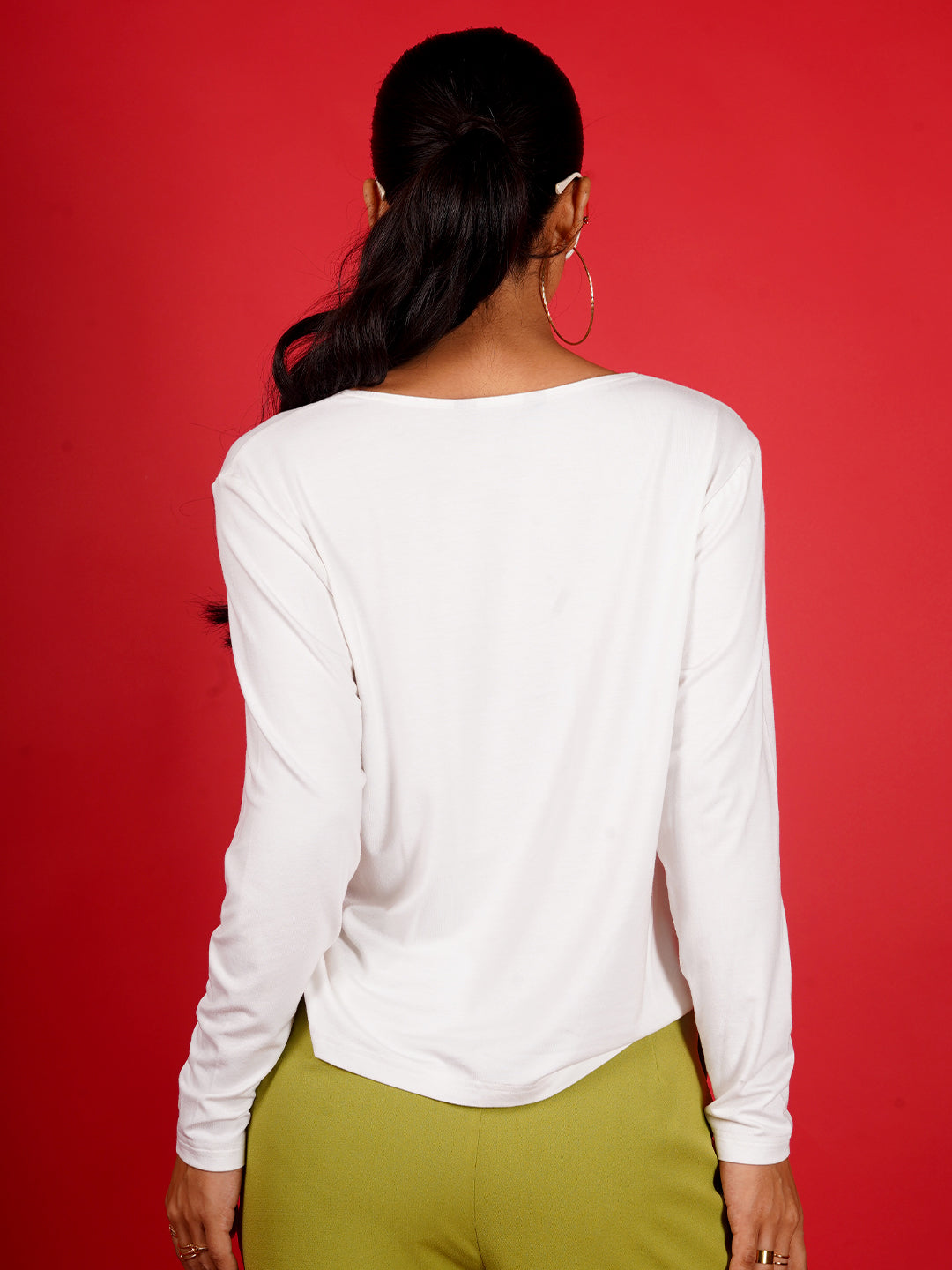 White Solid Shrug