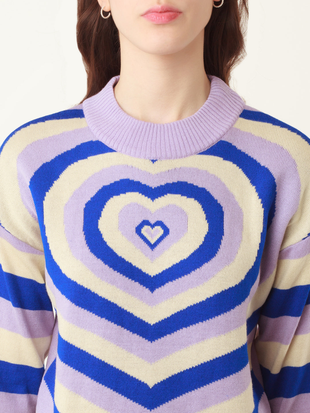 Multicolored Geometric Print Sweater