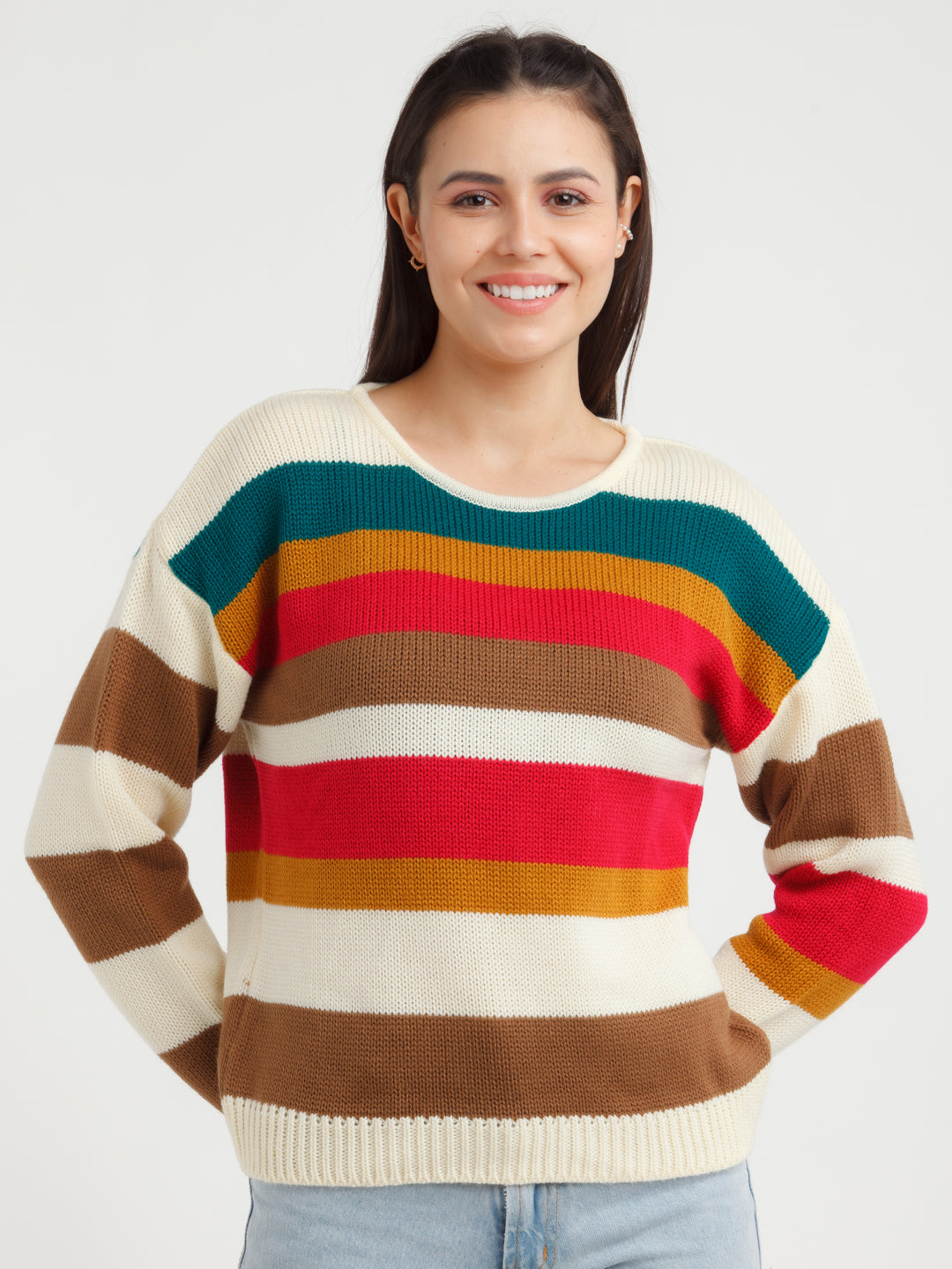 Multi Color Striped Sweater