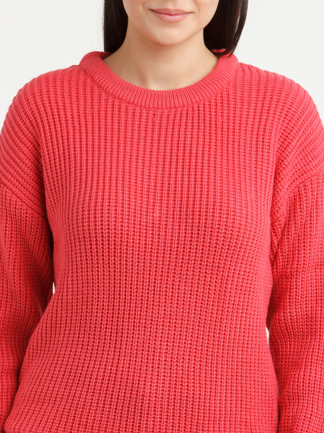 Pink Solid Sweater