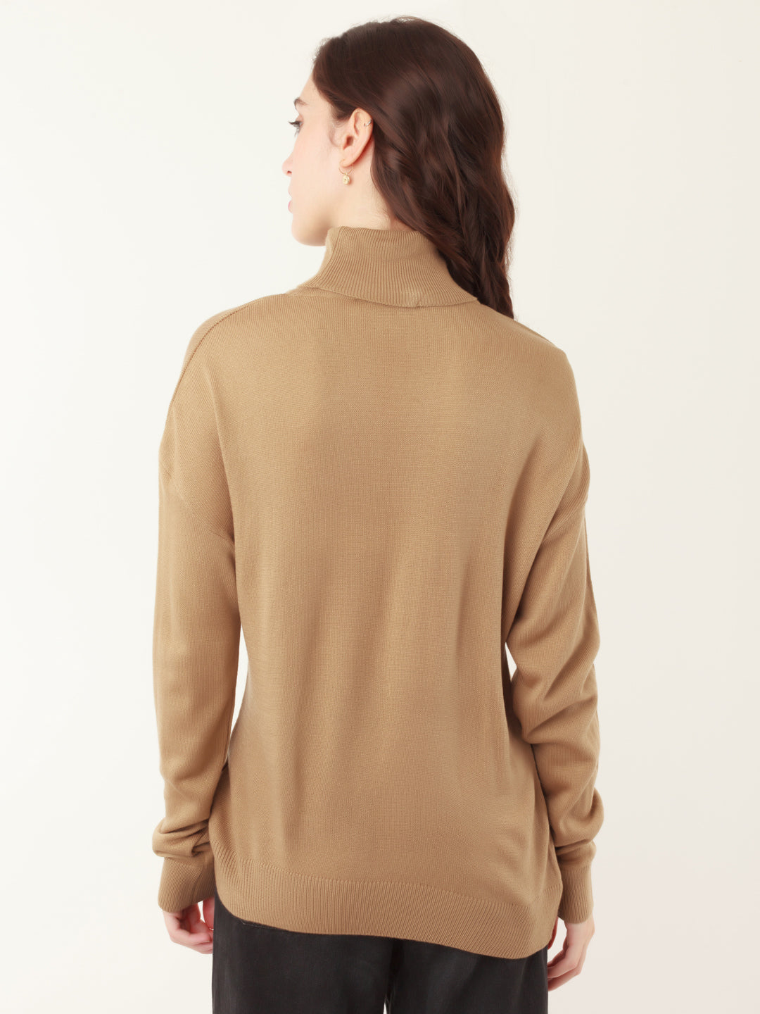 Tan Solid Sweater