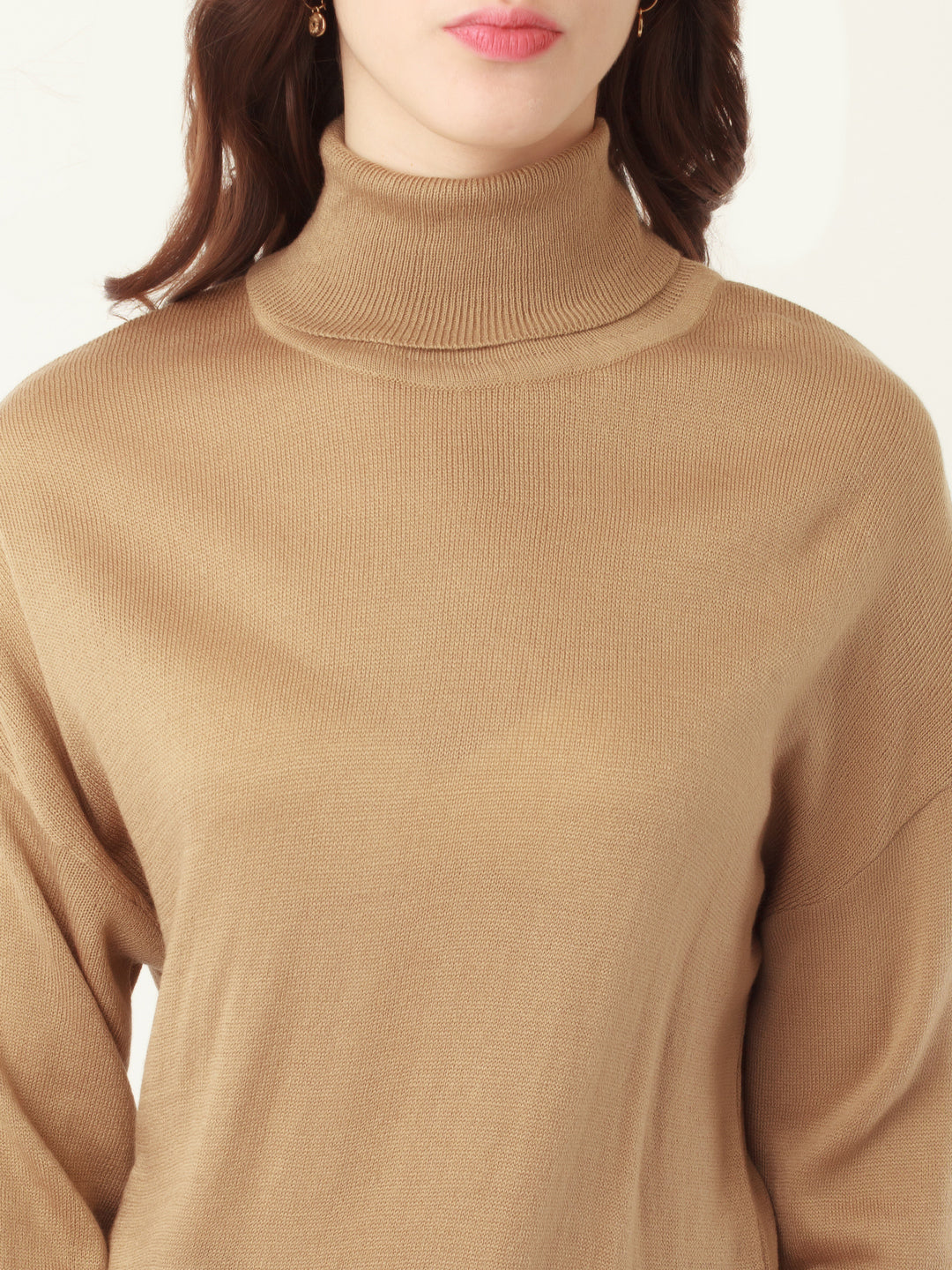 Tan Solid Sweater