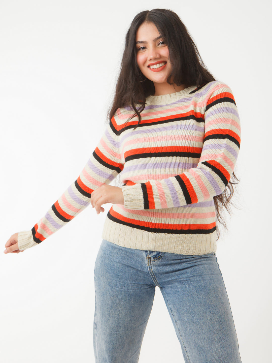 Multicolored Striped Sweater