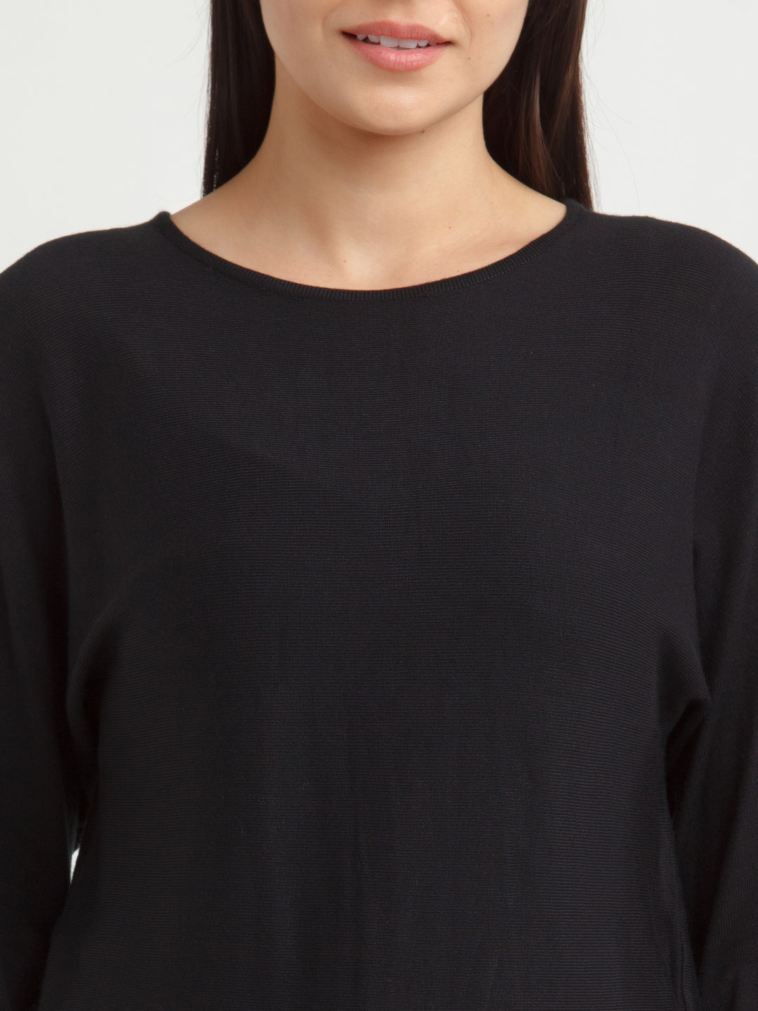 Black Solid Sweater