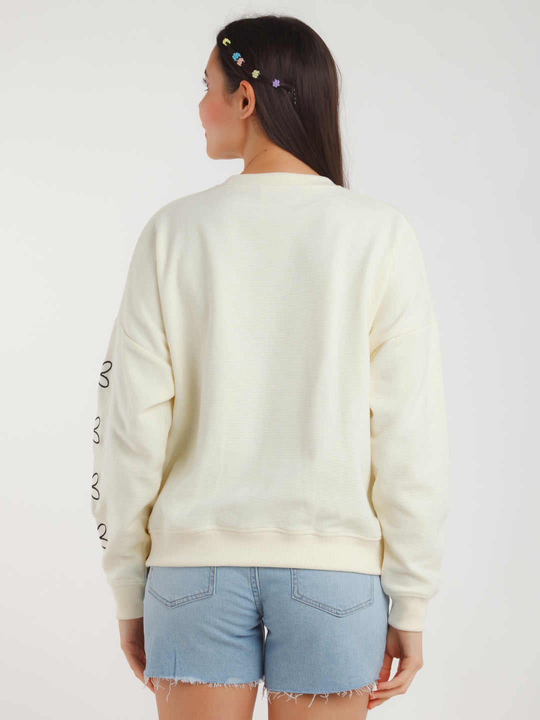 Off White Printed Sweatshirt