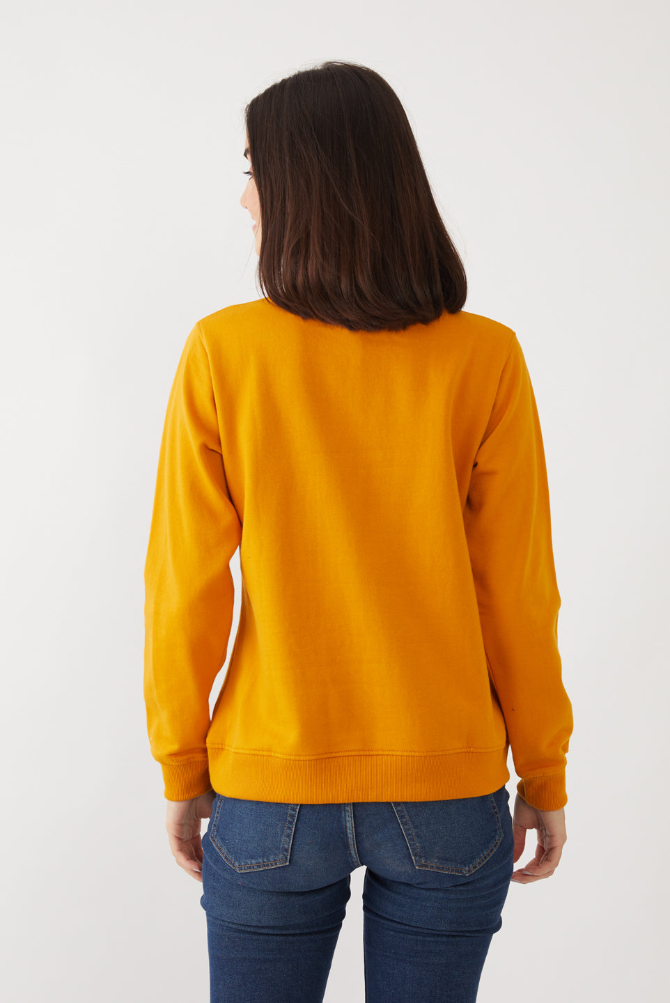 Yellow Solid Sweatshirt