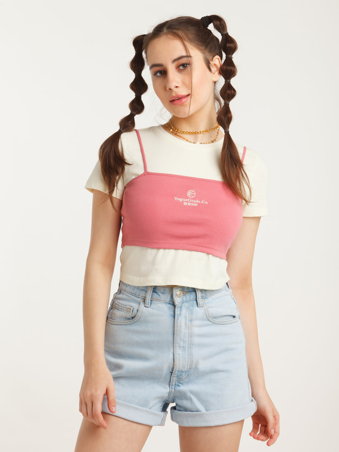 Pink Solid Regular Top