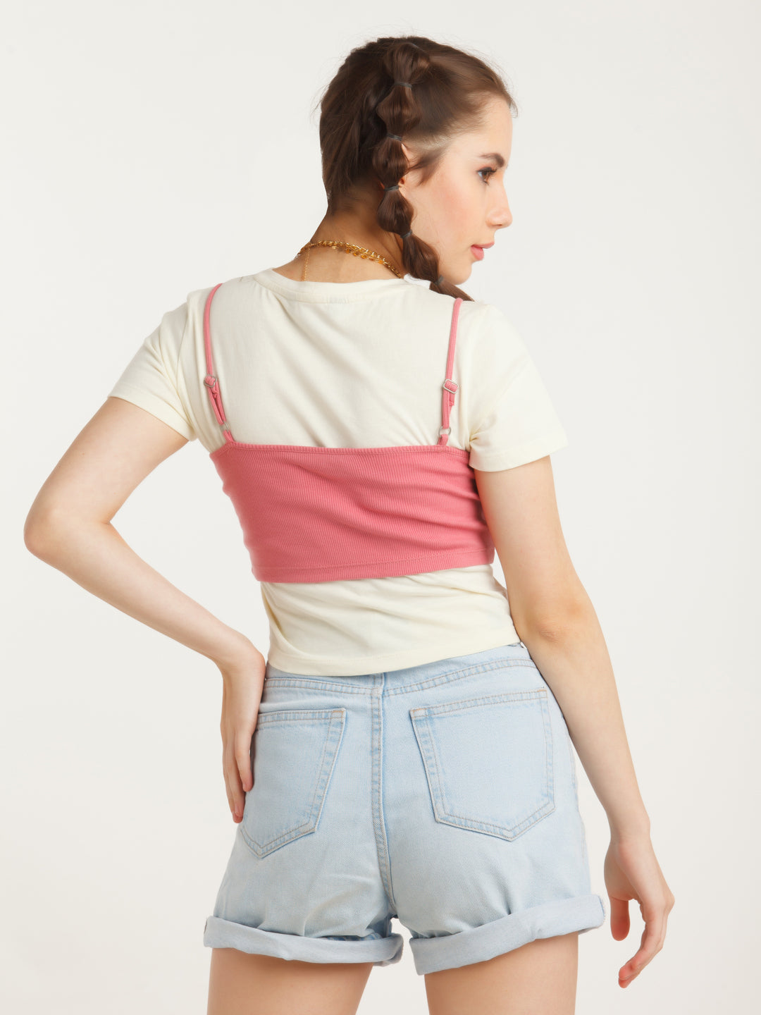 Pink Solid Regular Top