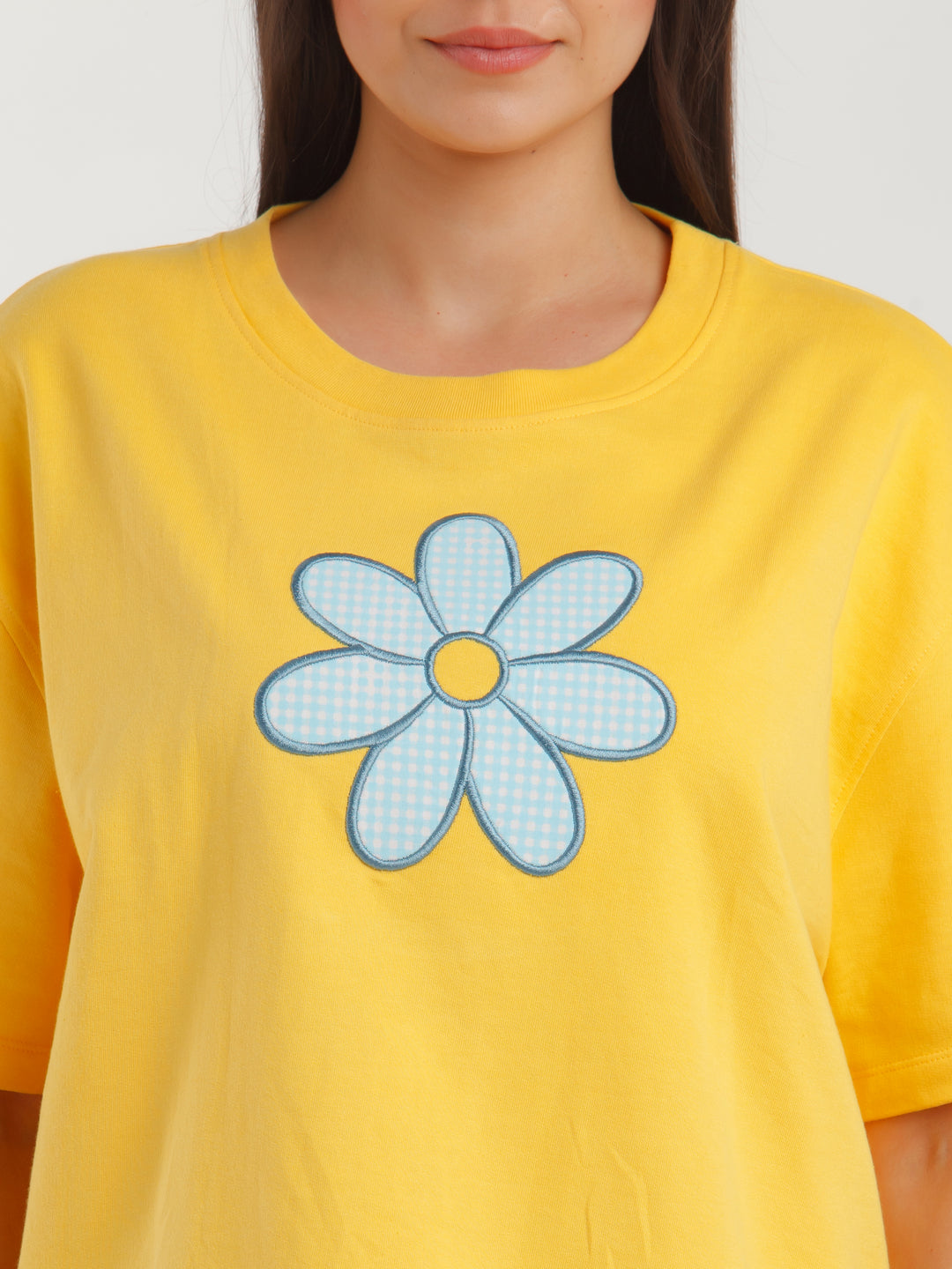 Yellow Embroidered Top