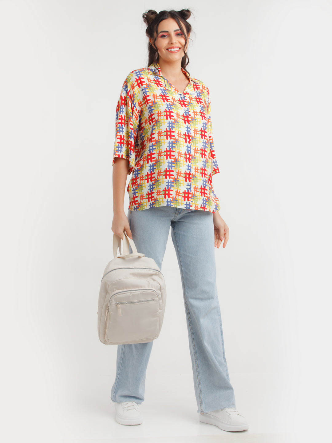 Multi Color Printed Shirt Top