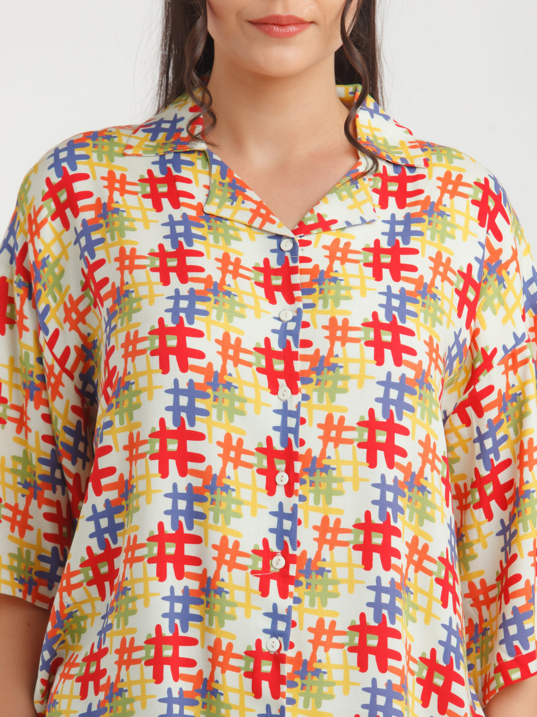 Multi Color Printed Shirt Top