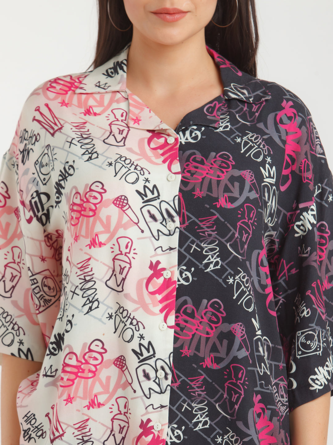 Multicolor Printed Straight Shirt