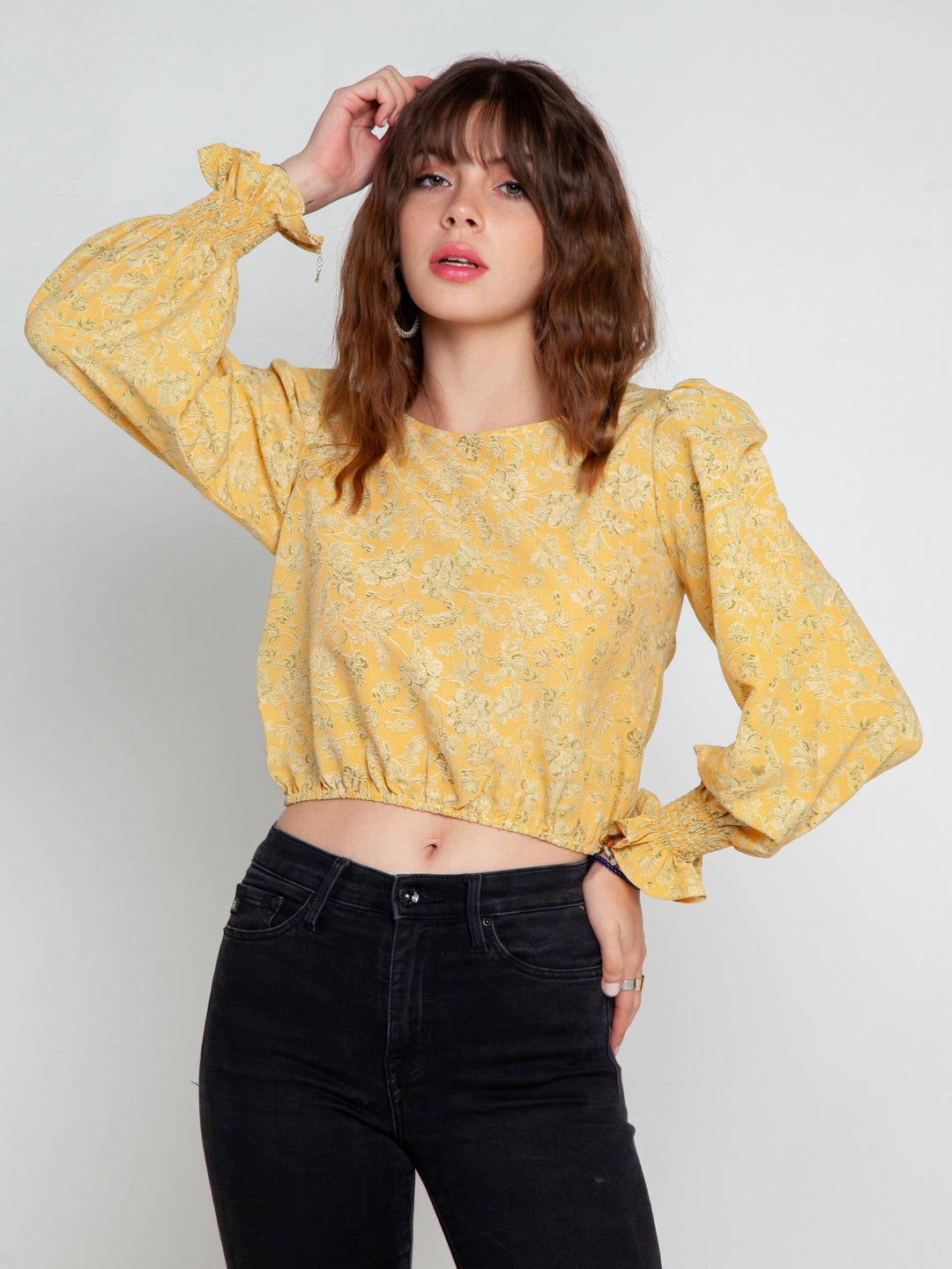 Mustard Bohemian Elasticated Top